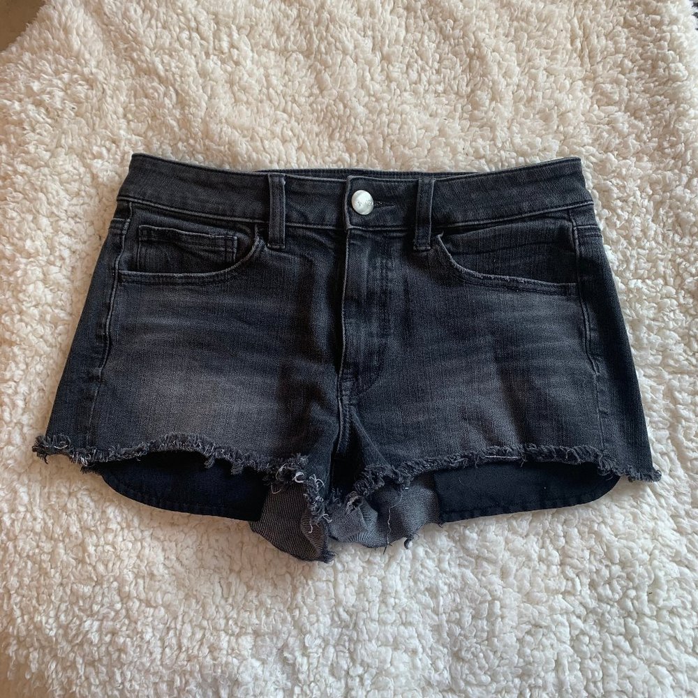 Black high waisted jean shorts